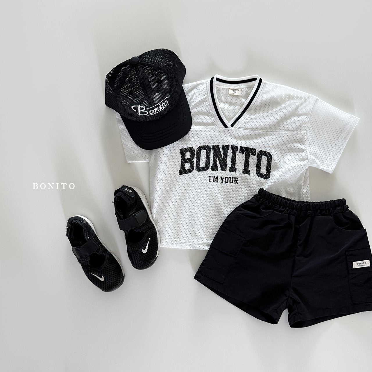bonito bonito mesh v neck tee (70-140cm)