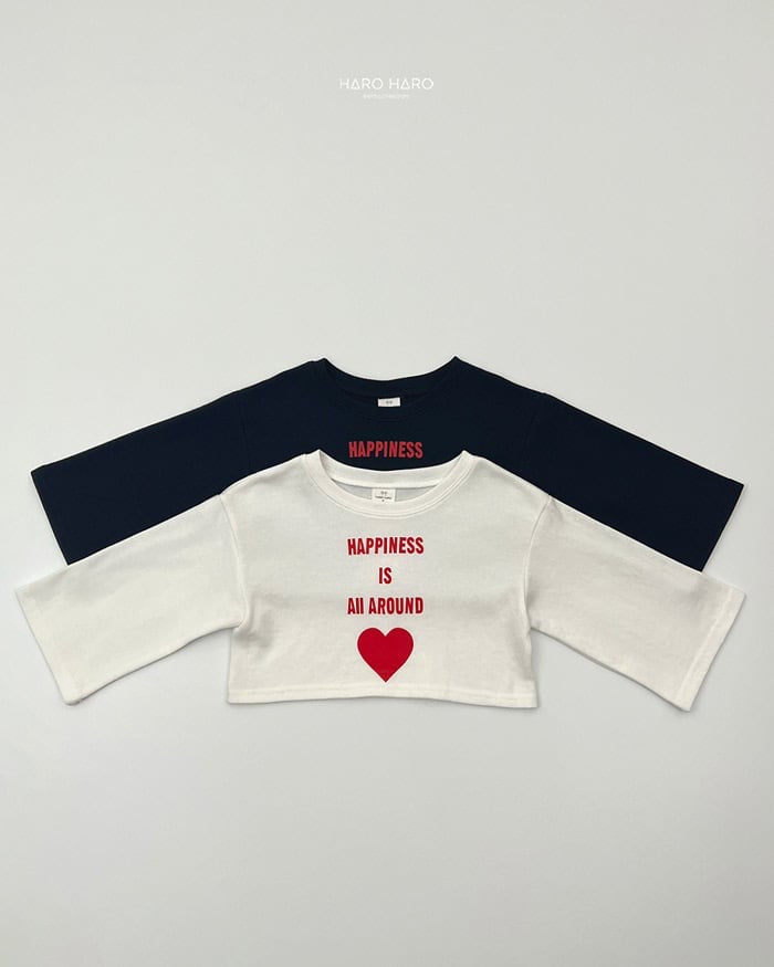HAROHARO happy crop tee (85-140cm)