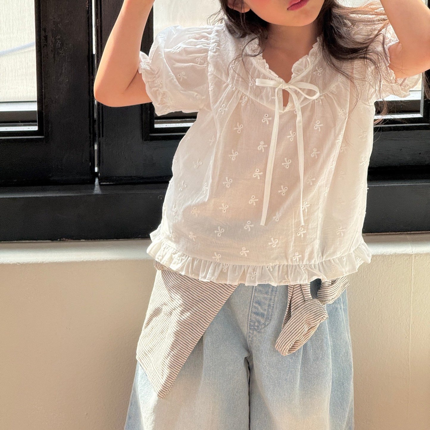 ninibello rosie embroidered blouse (80-130cm)