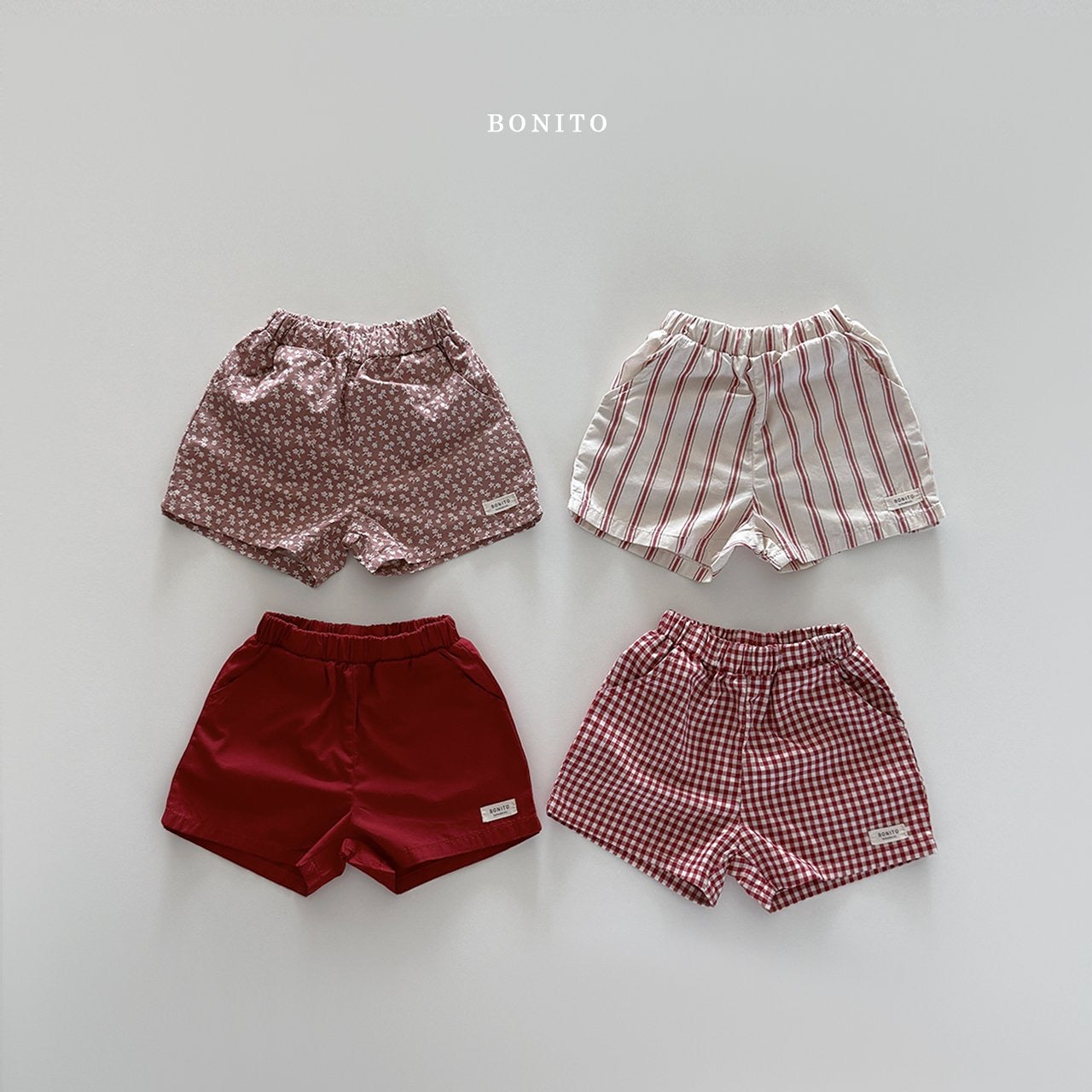 bonito plain series shorts (70-140cm)