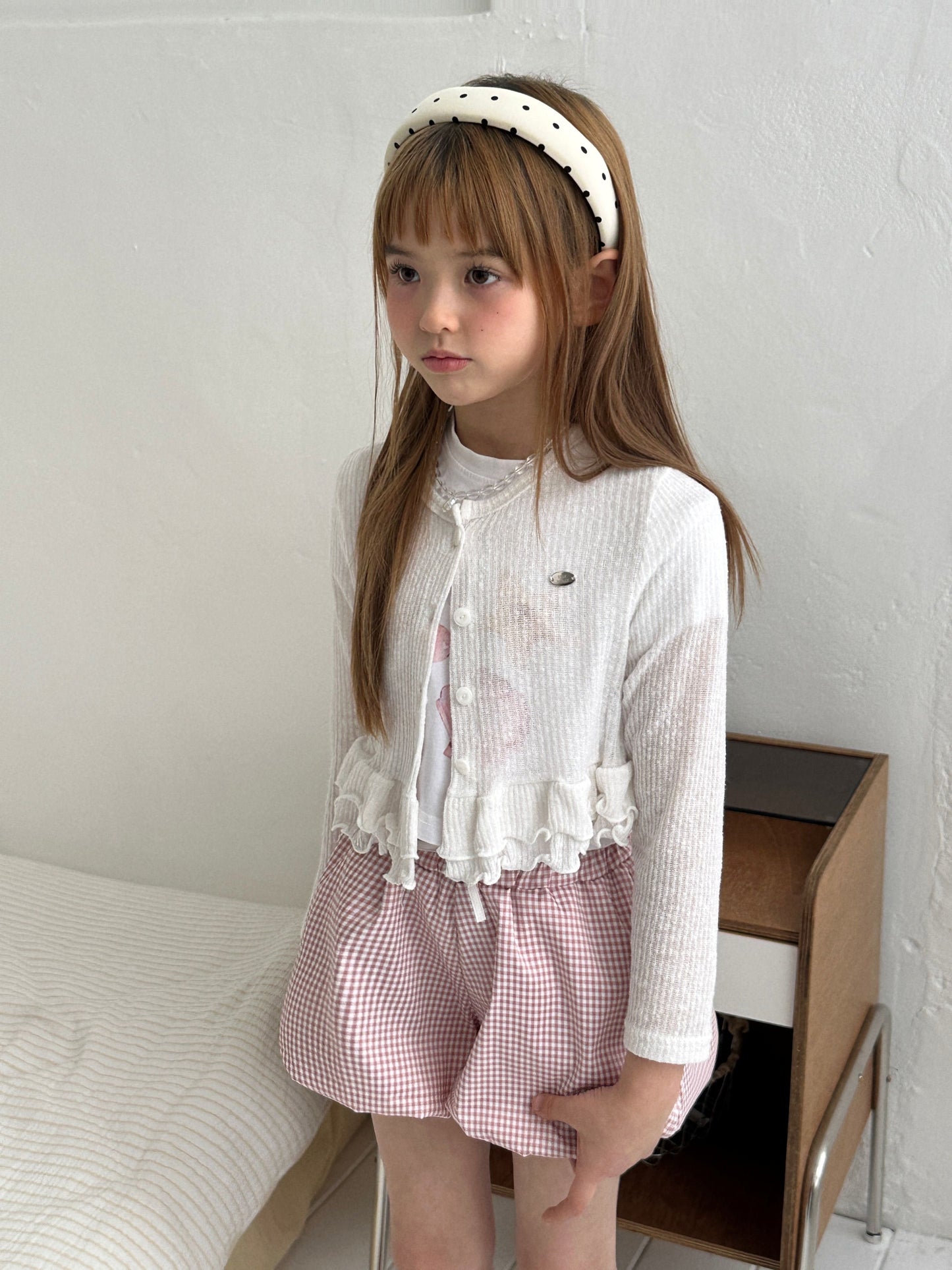 ELLYMOLLY maple frill cardigan (90-145cm)
