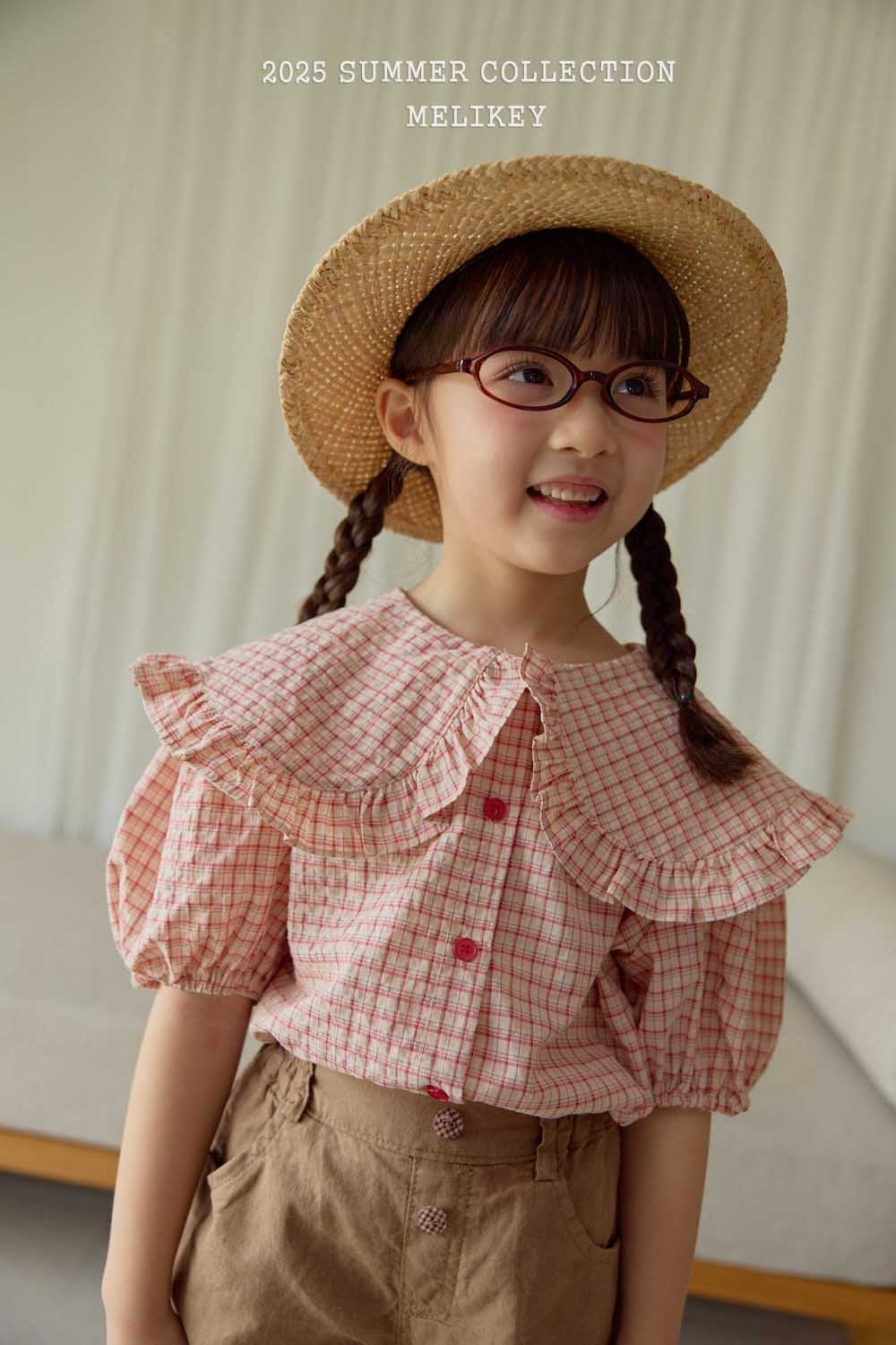 melikey salty check collar bl (80-140cm)