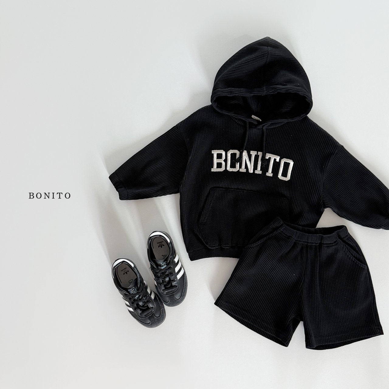 bonito bonito waffle hood set (~80-140cm)