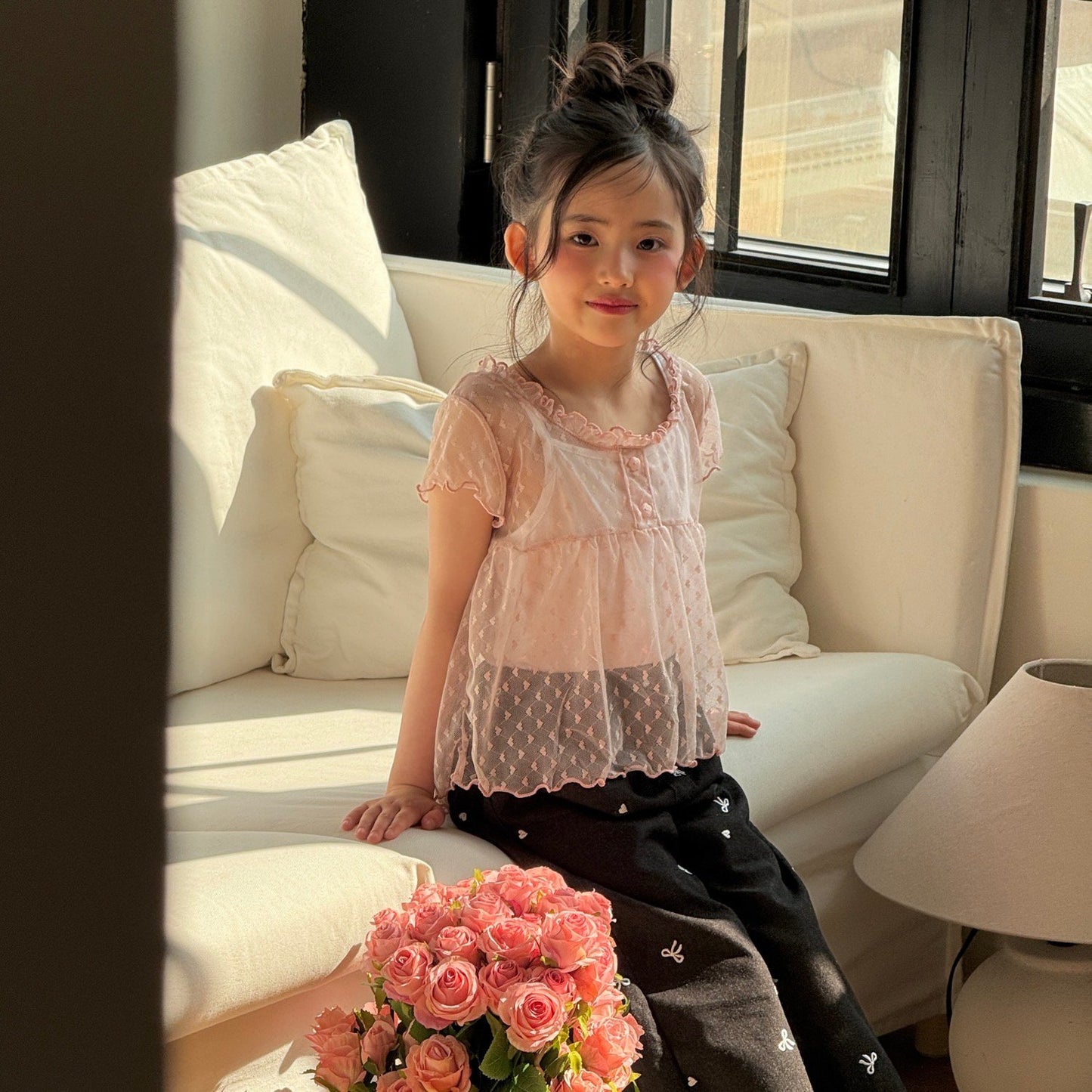 ninibello ribbon sugar denim pants (80-130cm)