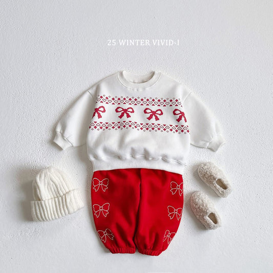 Vivid 紅白蝴蝶結上衣 (75-135cm)