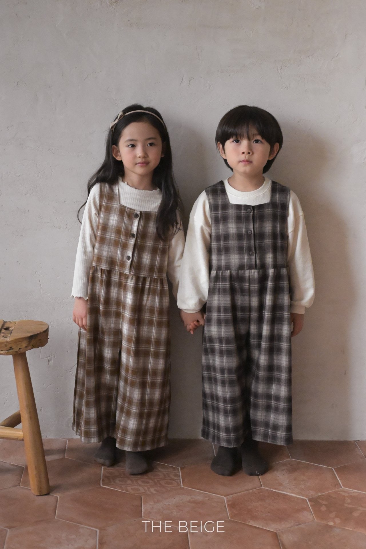 the beige suspender pants (80-120cm)