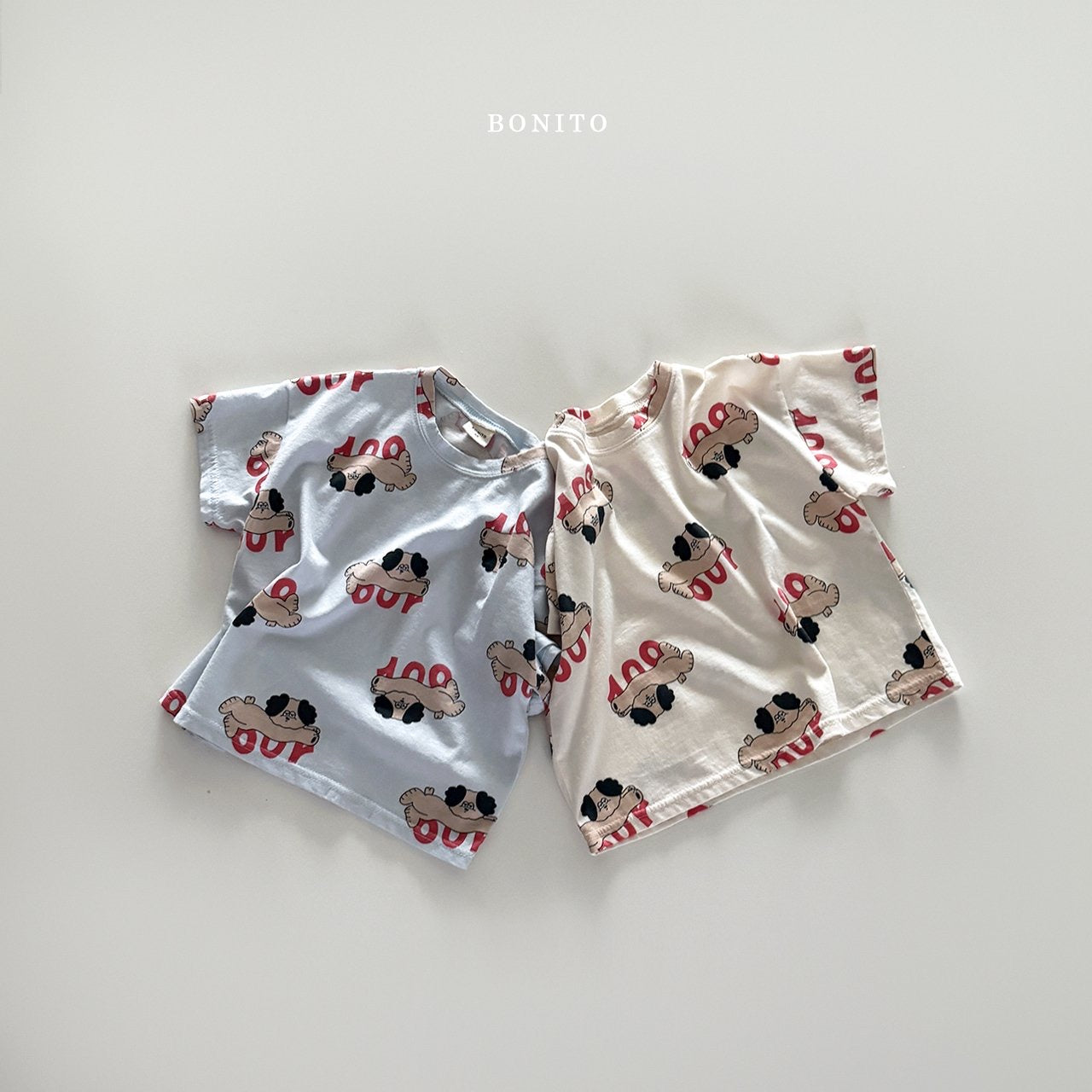 bonito dog pattern tee (70-140cm)