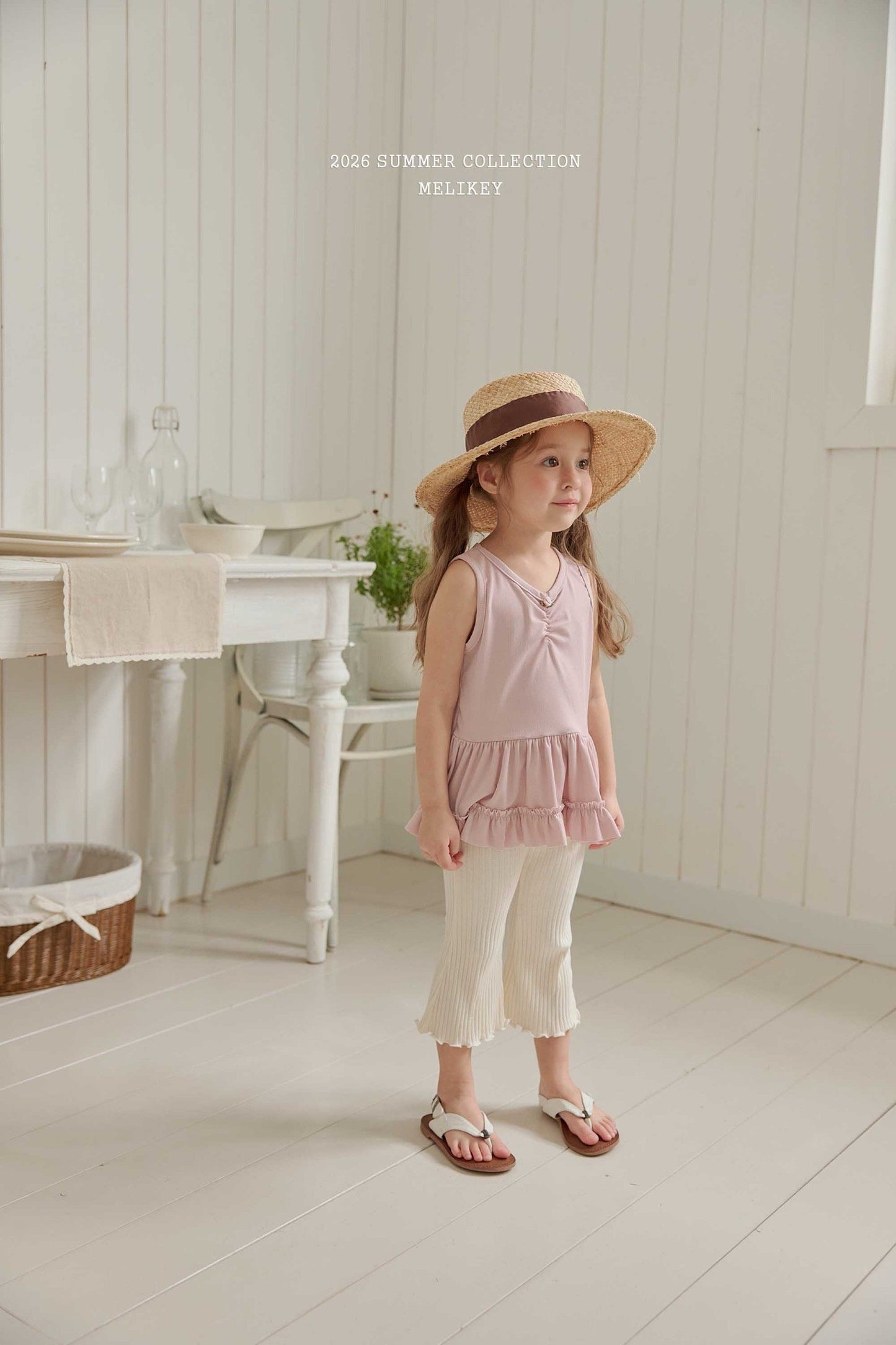 melikey rose frill tank top ,(~80-140cm)