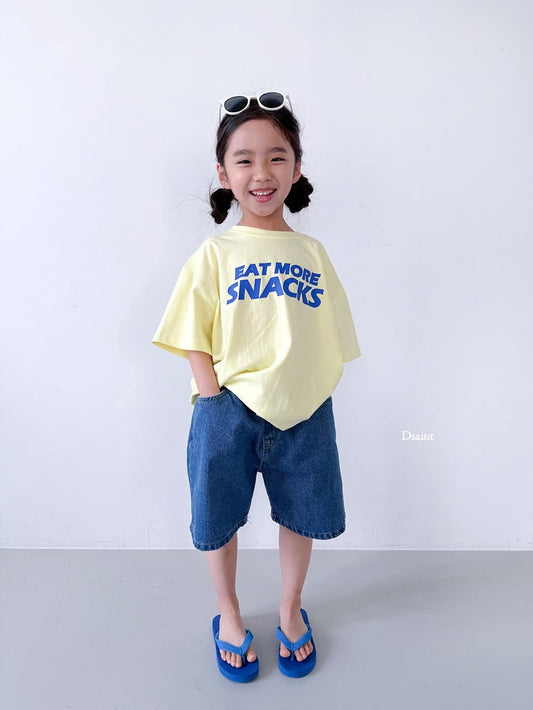 Dsaint eat more snacks tee (80-148cm)