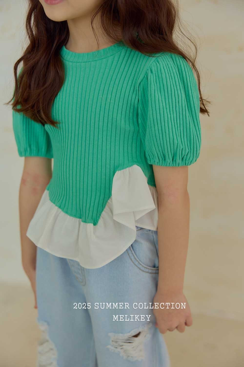 melikey diagonal frill puff t (80-140cm)