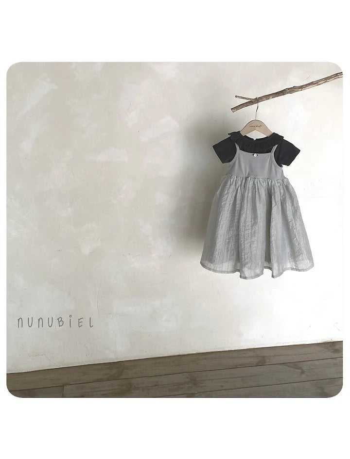Nunubiel ribbed frill t-shirt (75-120cm)