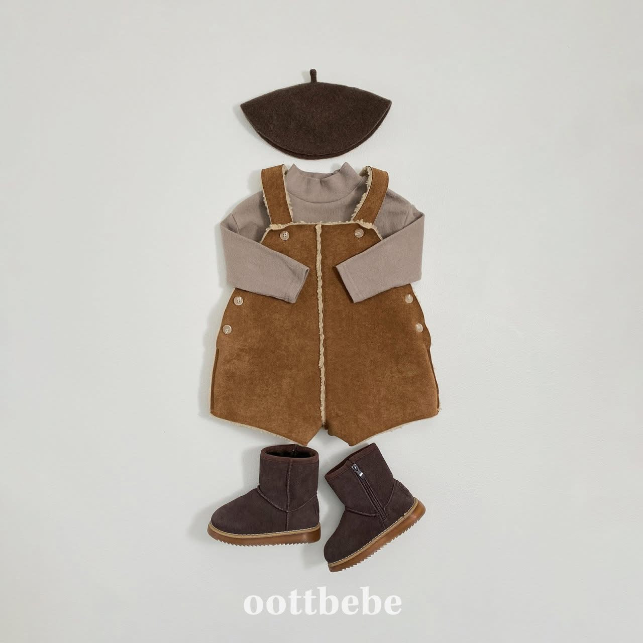 Oottbebe 暖暖泰熊吊帶褲 (75-120cm)