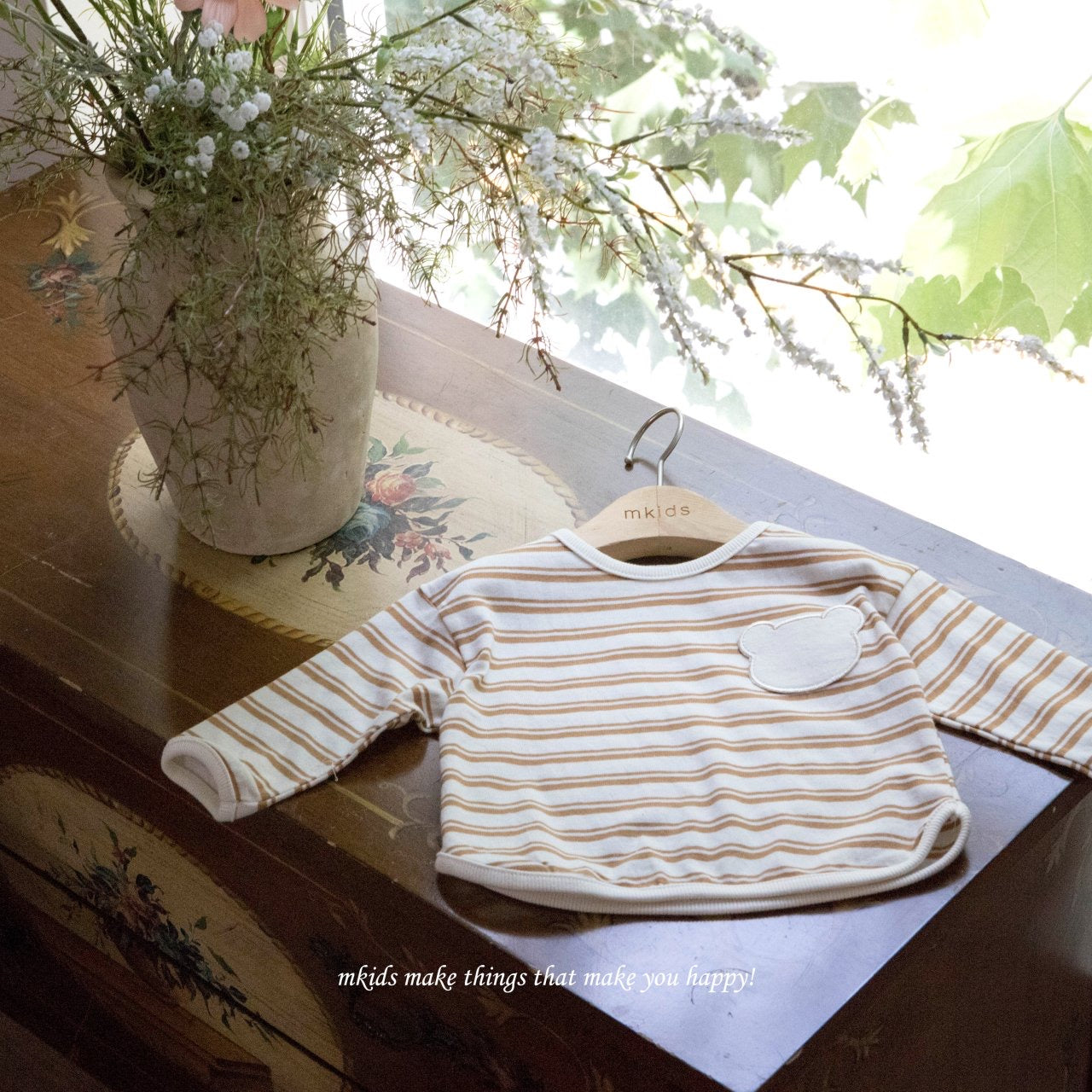 mkids bear border tee (65-115cm)