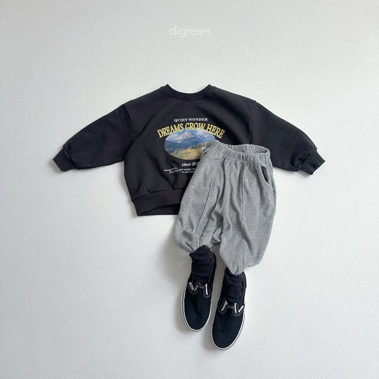 digreen terry jogger pants (90-130cm)