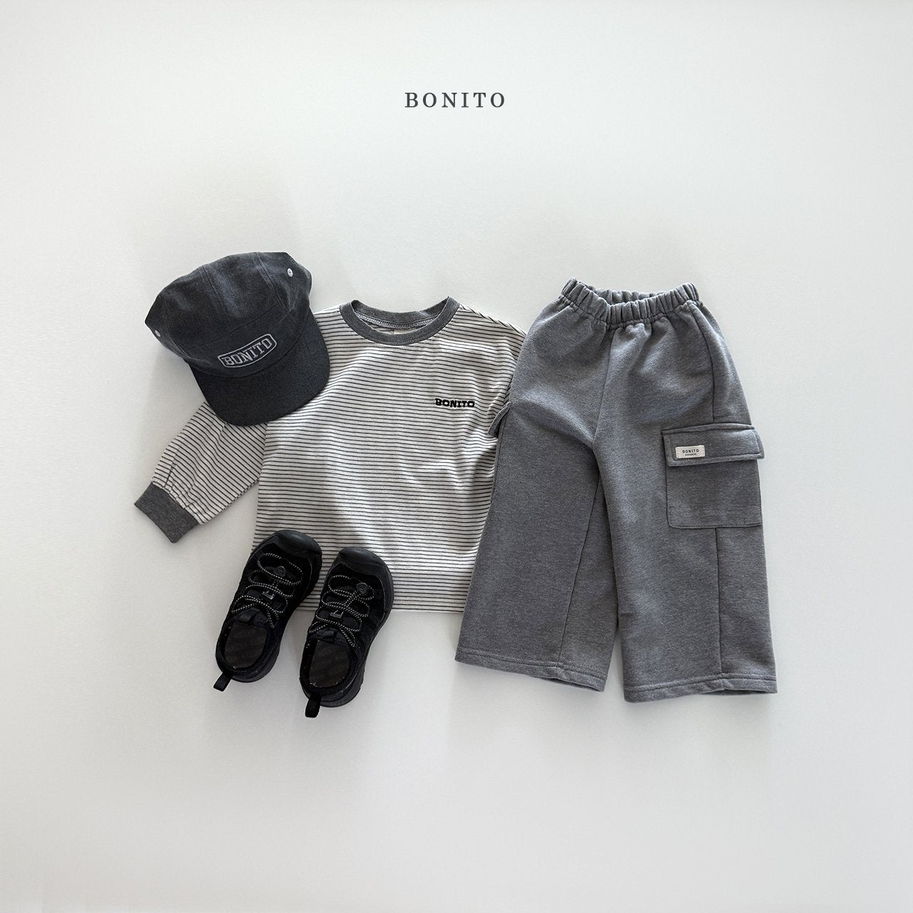 bonito soft terry cargo pants (~80-140cm)