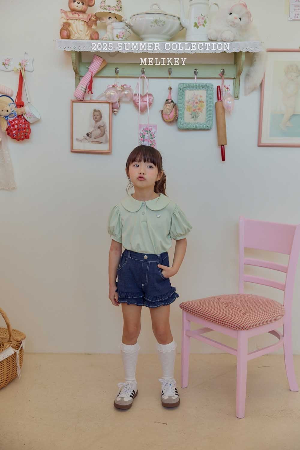 melikey linen frill shorts (80-140cm)