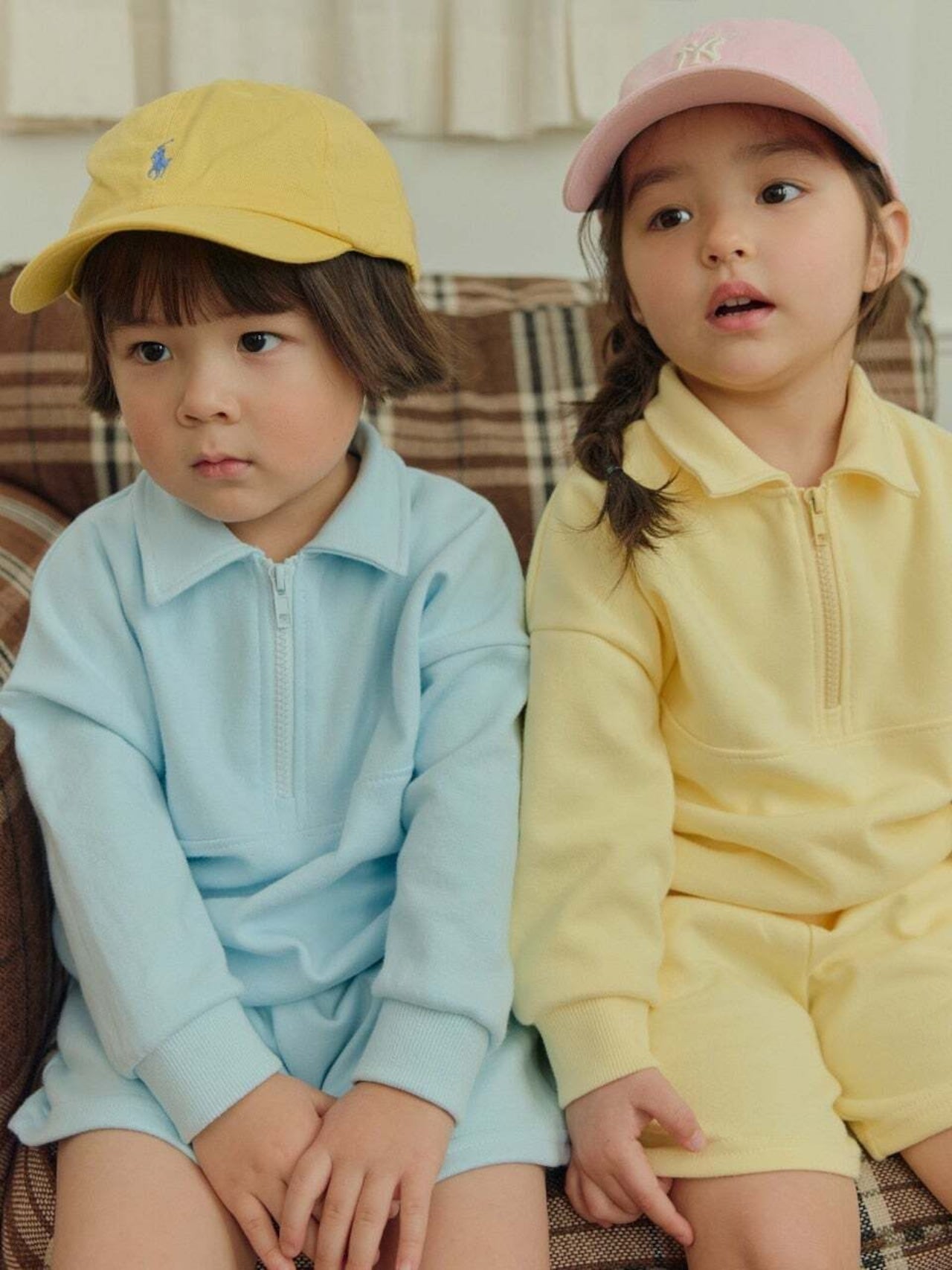 DAILYBEBE half zip short pants SET-UP (75-145cm)