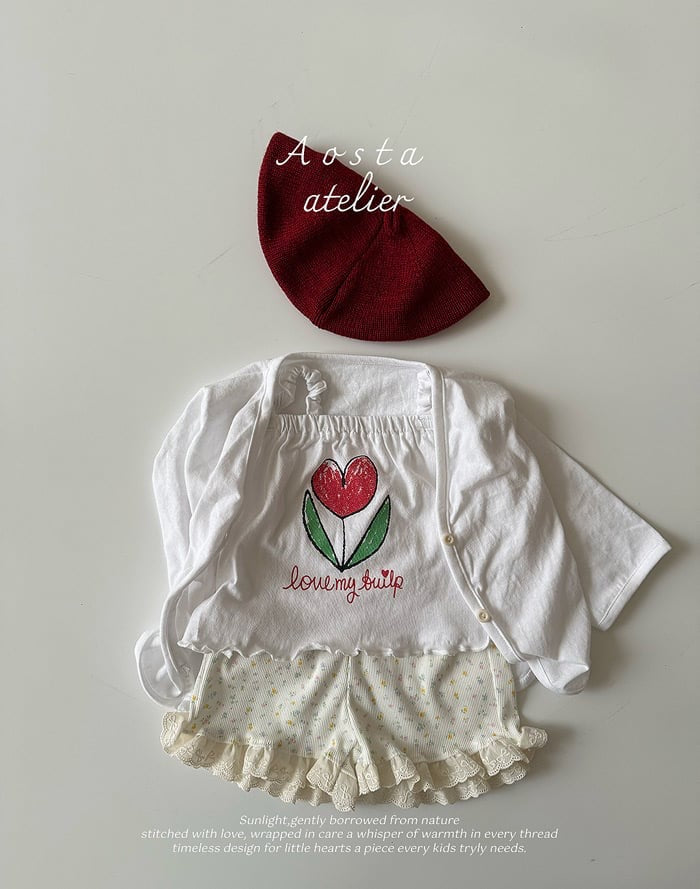 aosta Linen tulip blouse (70-110cm)