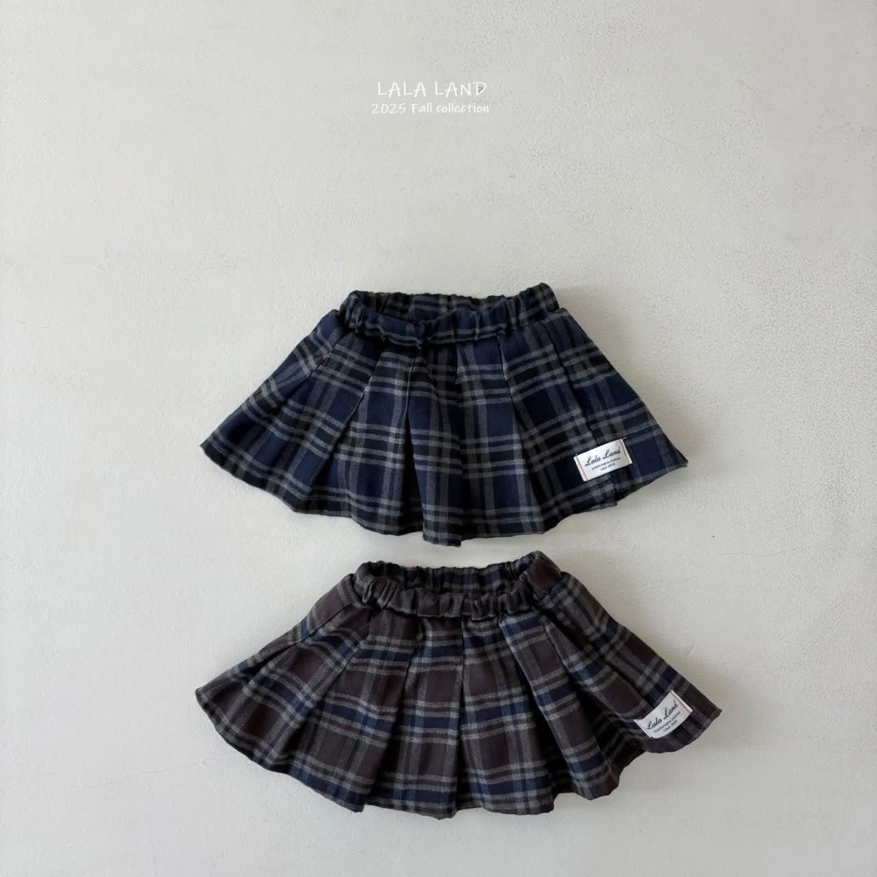 Lalaland 文青格子半身裙 (75-120cm)