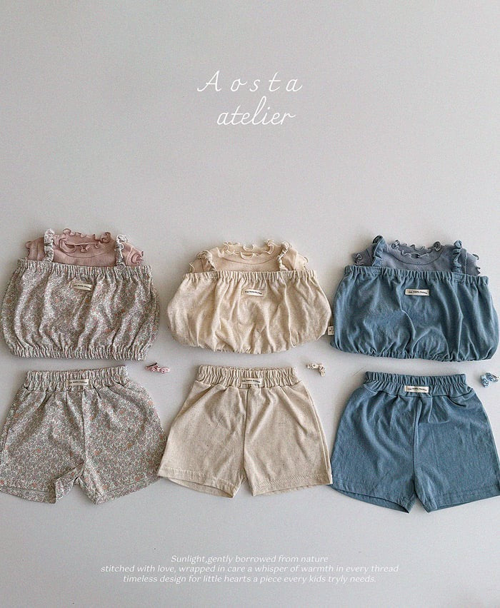 aosta Linen top blouse (70-110cm)
