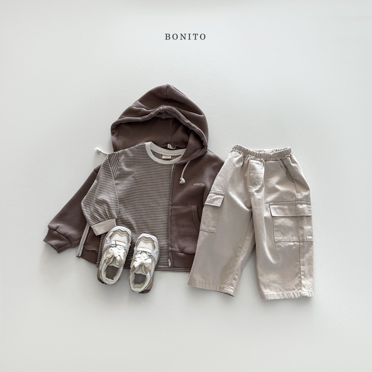 bonito straight cargo pants (~80-140cm)