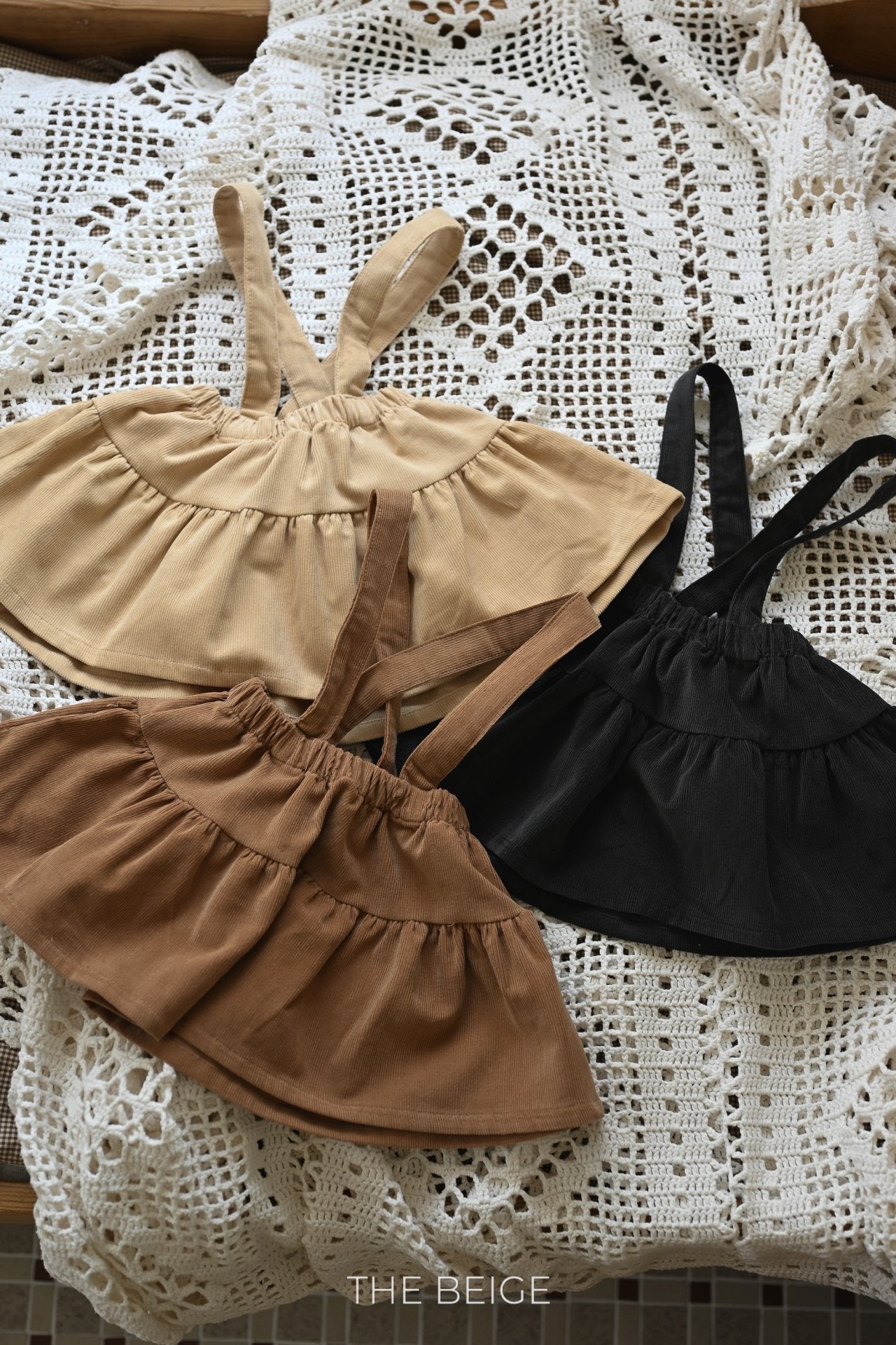 the beige suspender cancan skirt (80-120cm)