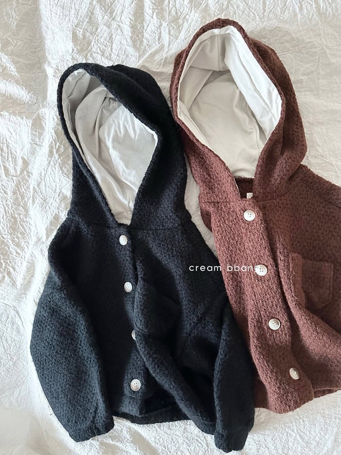 creambbang hood knit cardigan (~85-150cm)
