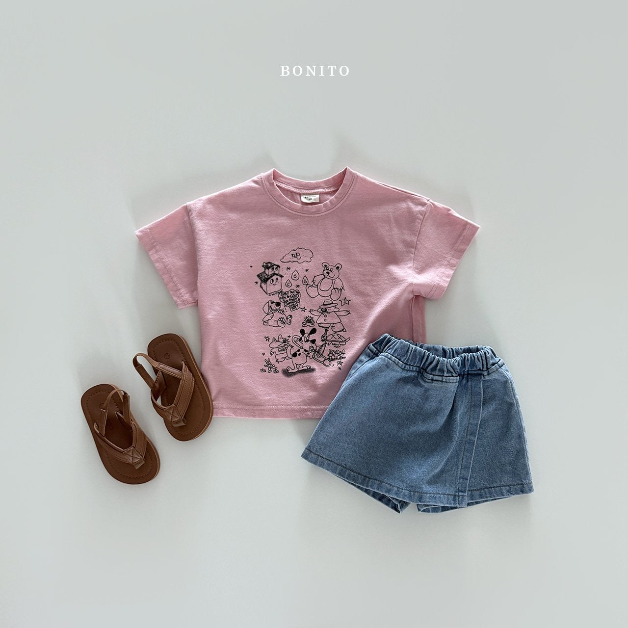 bonito drawing tee (70-140cm)