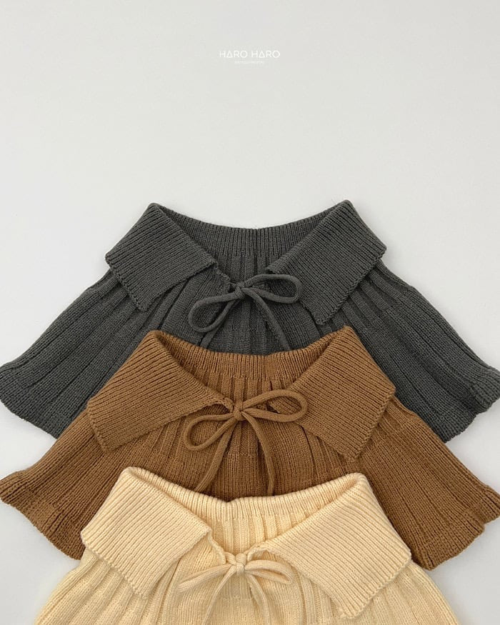HAROHARO brownie knit cape