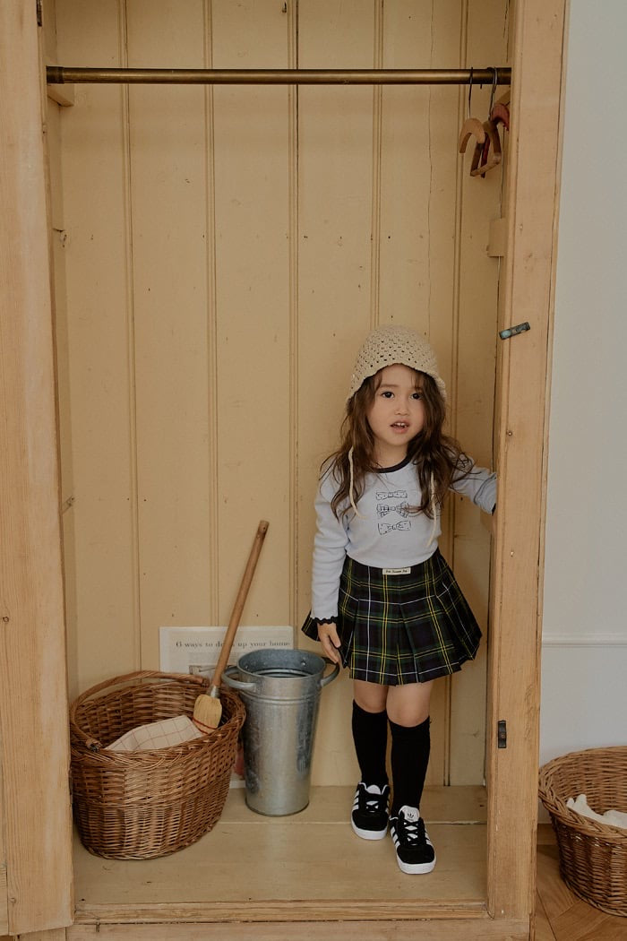 momoann check pleats (90-150cm)