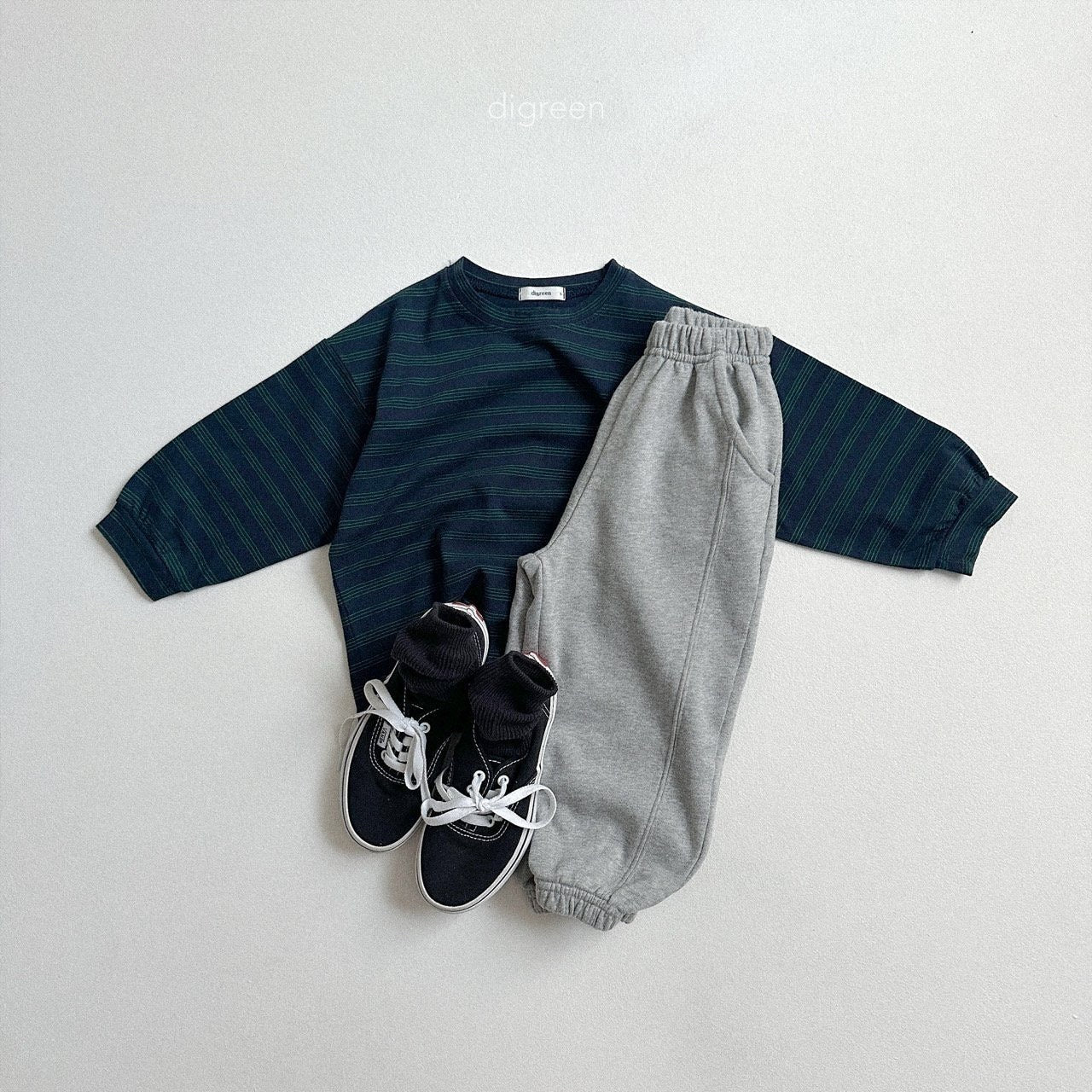 digreen pinstripe t-shirt (90-130cm)