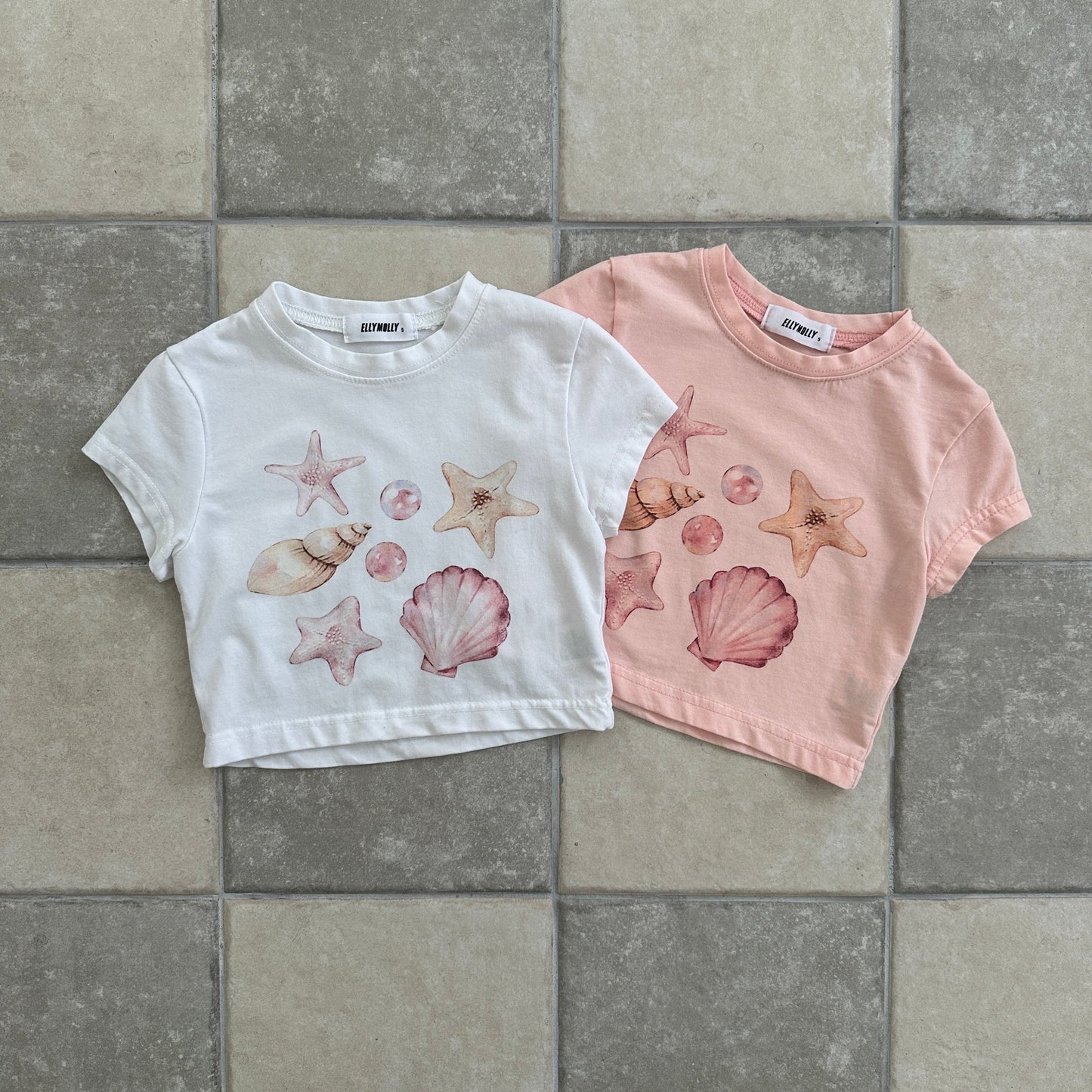 ELLYMOLLY shell crop tee (90-145cm)