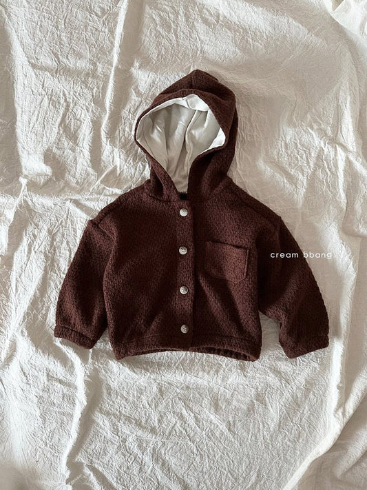 creambbang hood knit cardigan (~85-150cm)