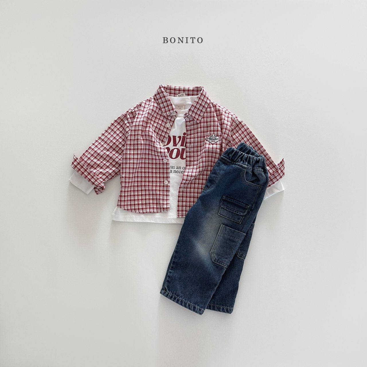 bonito check shirt (~80-140cm)