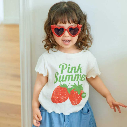 1st pink summer strawberry tee (~93-137cm)