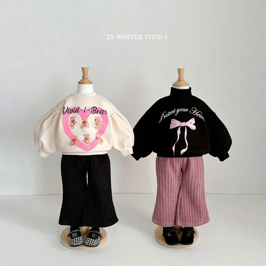 Vivid 針織麻花花紋喇叭筒 (75-135cm)