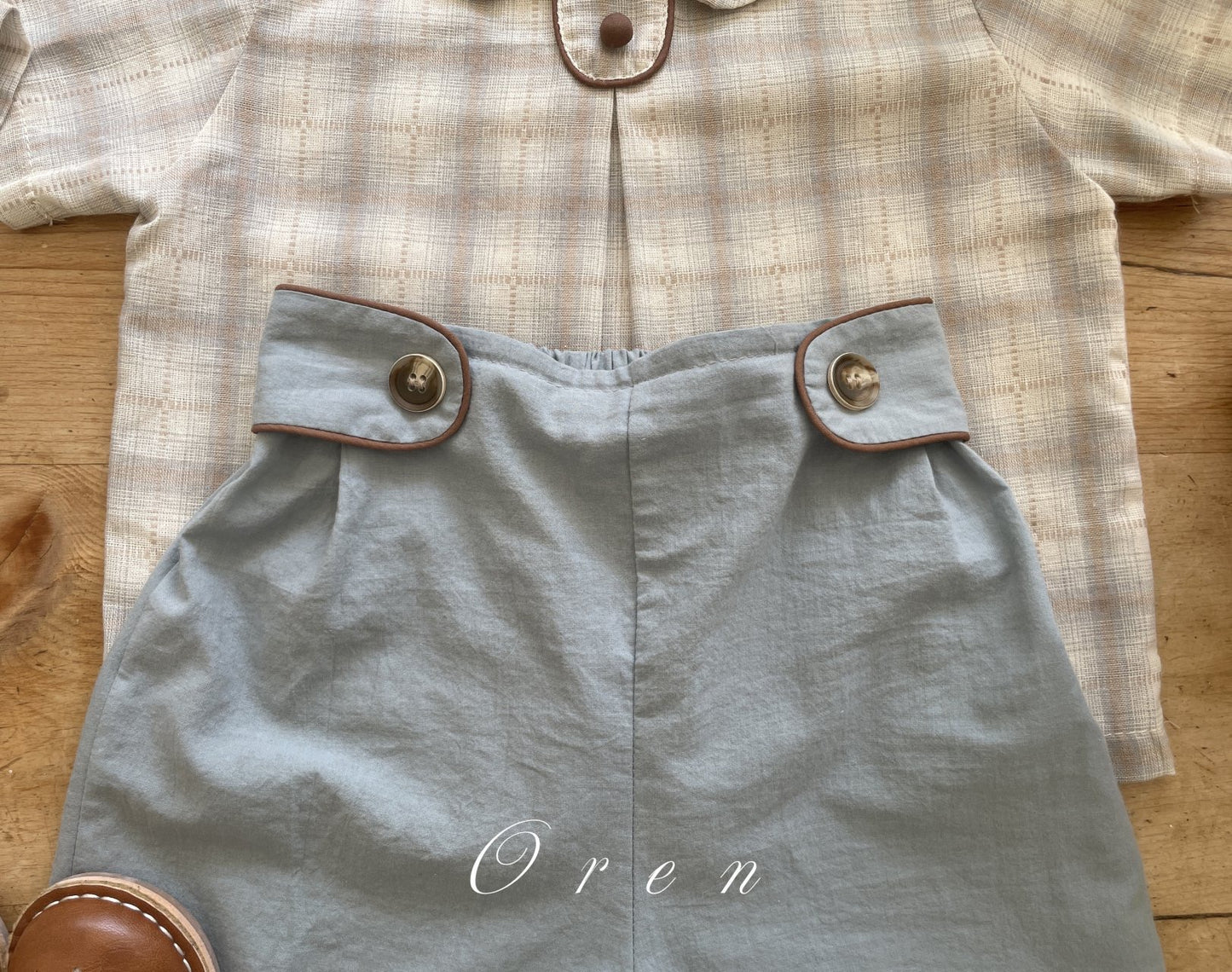 OREN elijah check color matching set up (75-100cm)