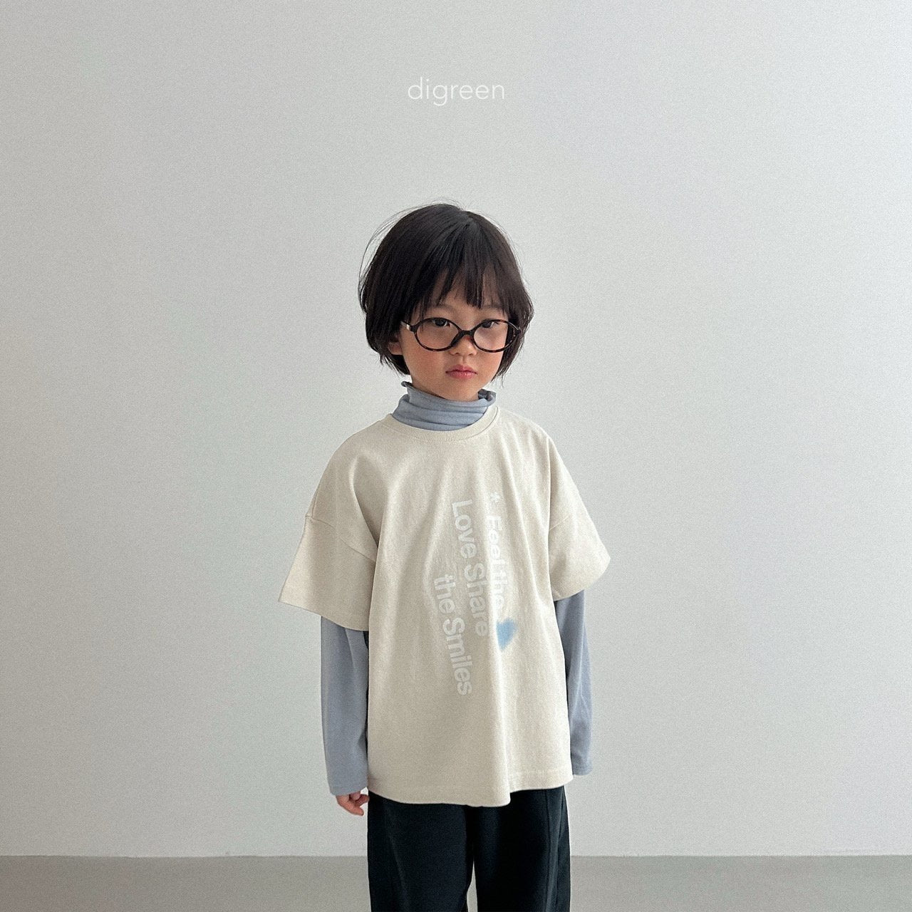 digreen stretchy soft turtleneck (90-130cm)