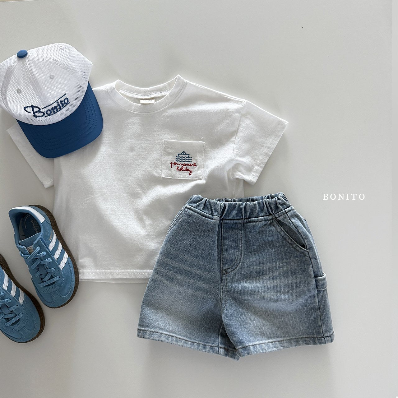 bonito sailboat pocket tee(70-140cm)