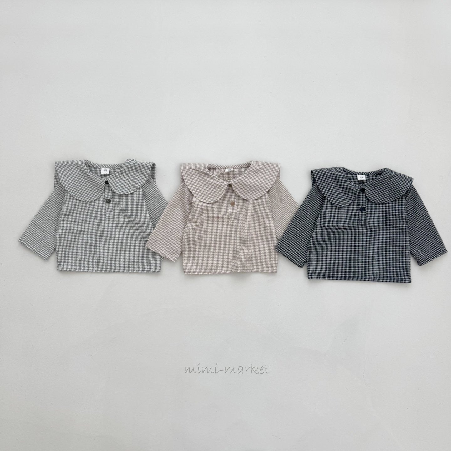 mimi market check sailor blouse (bebe70-85cm)