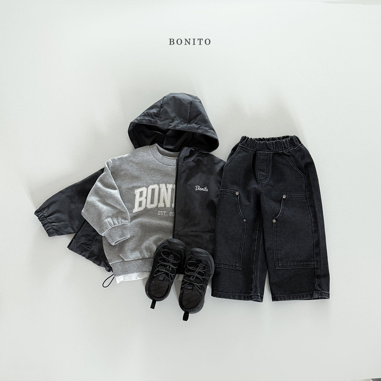 bonito point big pocket denim pants (~80-140cm)