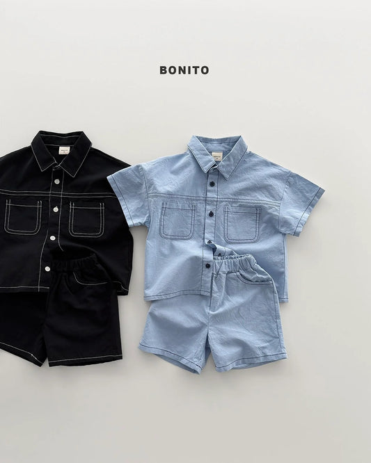 Bonito two pocket linen set (~80-140cm)