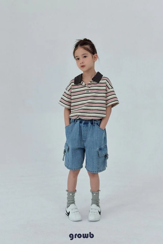 Growb Vintage Cargo Denim Shorts (90-155cm)