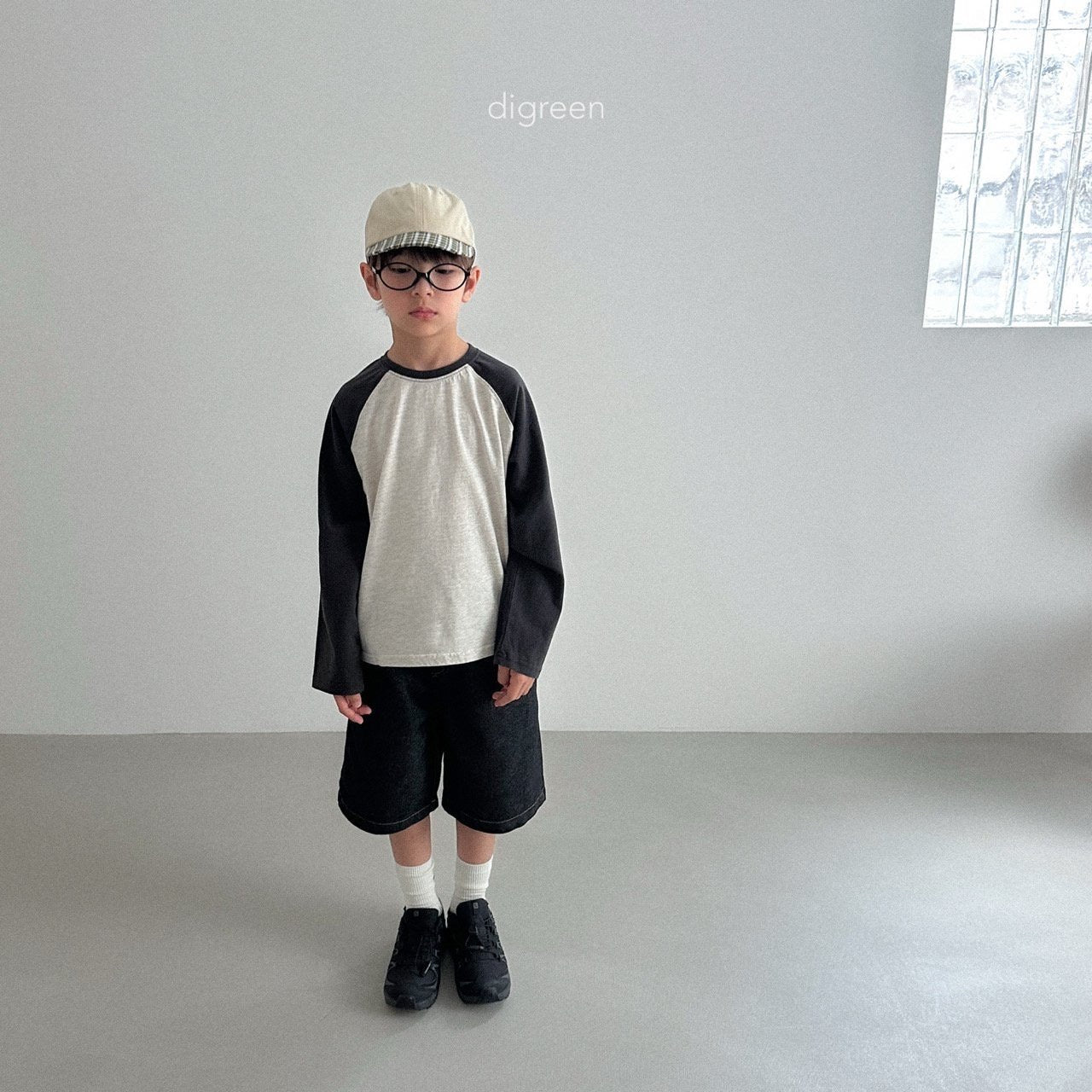 digreen slit raglan t-shirt (90–130cm)