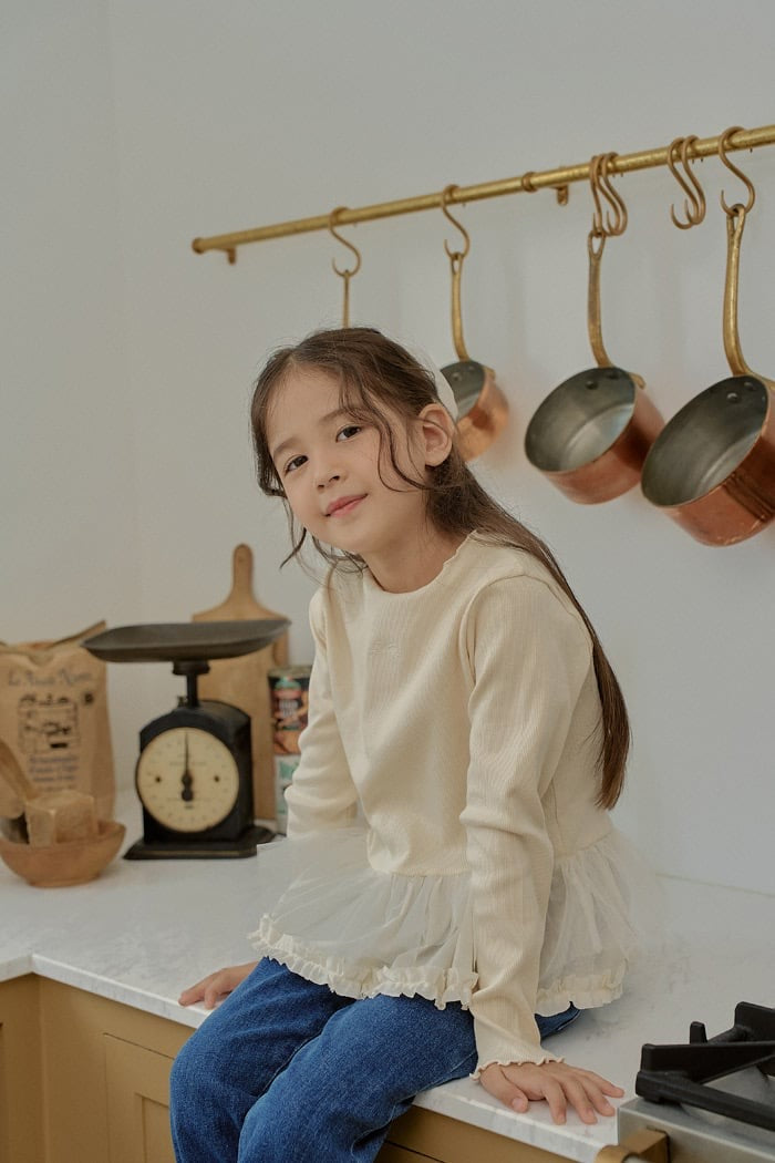 momoann ribbed long tee (90-130cm)