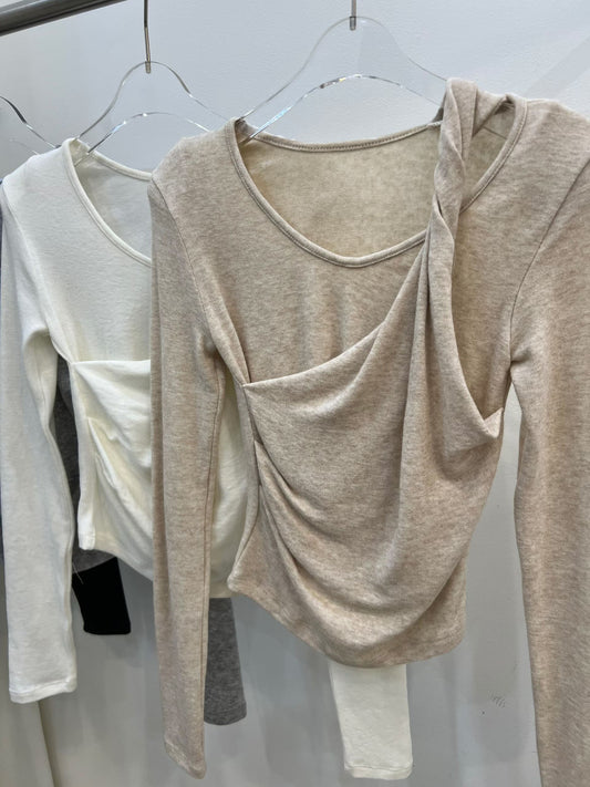 假兩件扭結top *共4色