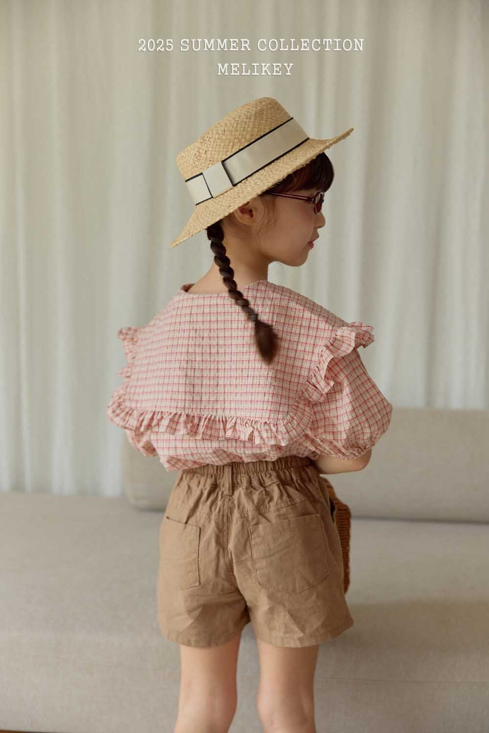 melikey salty check collar bl (80-140cm)