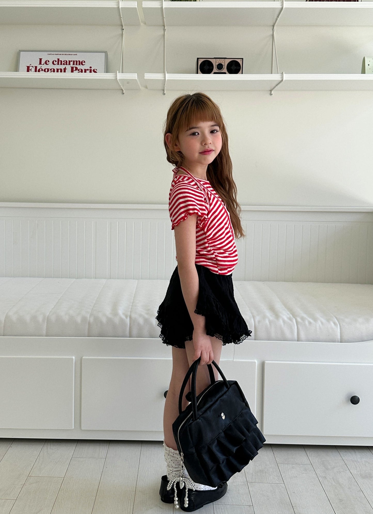 ELLYMOLLY pinko shiring carding tee (90-145cm)