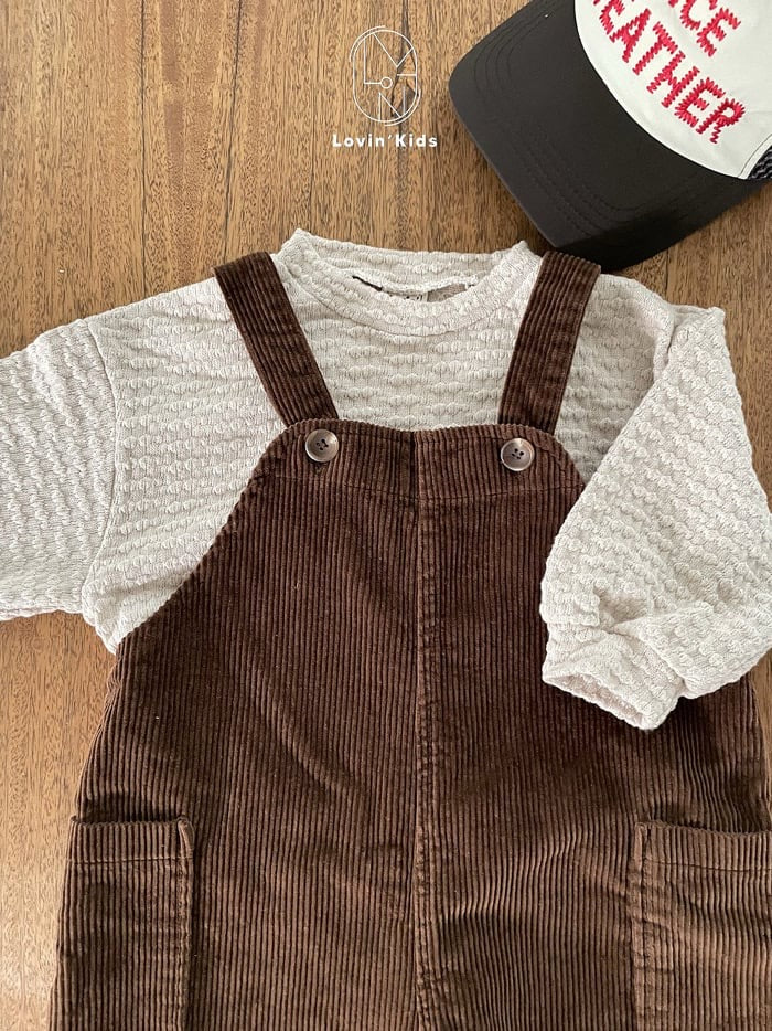 lovin corduroy suspender 6part pants (80-125cm)