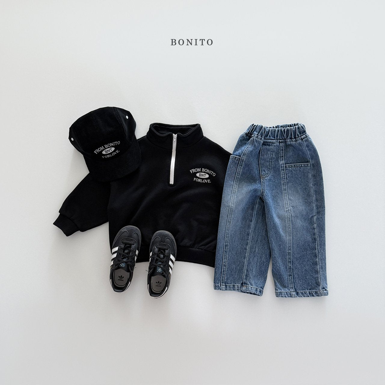 bonito incision brush denim pants (~80-140cm)